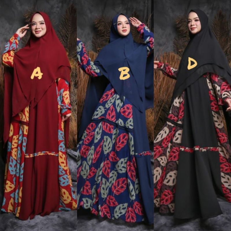 Baju Gamis Wanita Syar'i Muslim Dewasa ORIGINAL /Gamis ceruty babydoll /gamis kanaya set jilbab / Ga