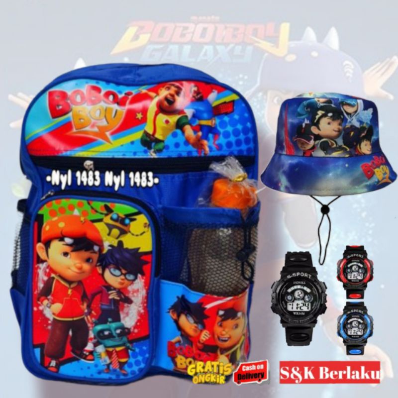 Tas Ransel Sekolah Anak Laki Laki TK SD karakter Boboiboy Murah