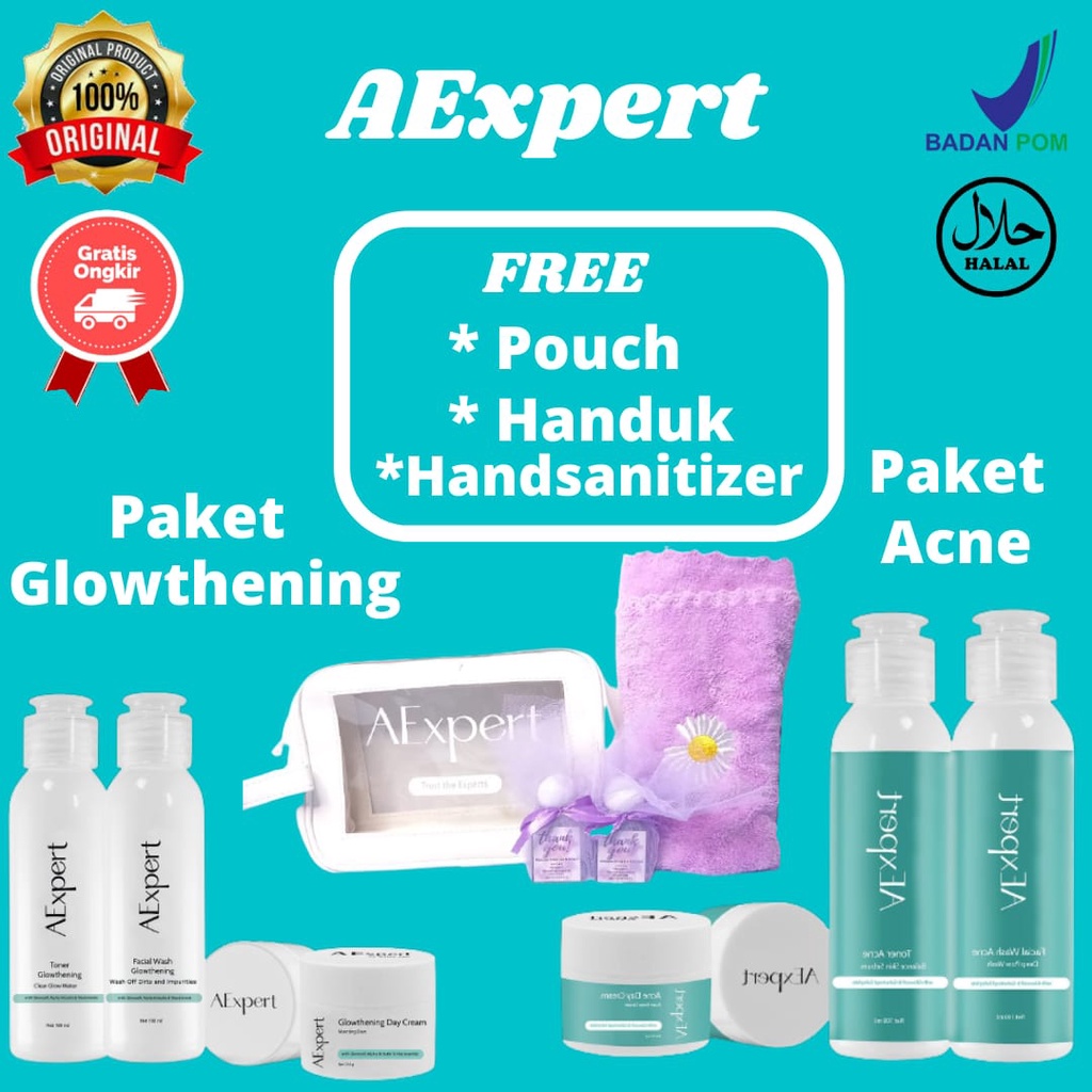 AExpert Paket GLOWTHENING / ACNE SERIES paket skincare by ASHANTY- dr.EKLES ORIGINAL 100% READY - DA