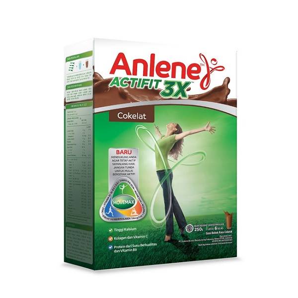 

ANLENE ACTIFIT COKLAT 250G / SUSU TERMURAH