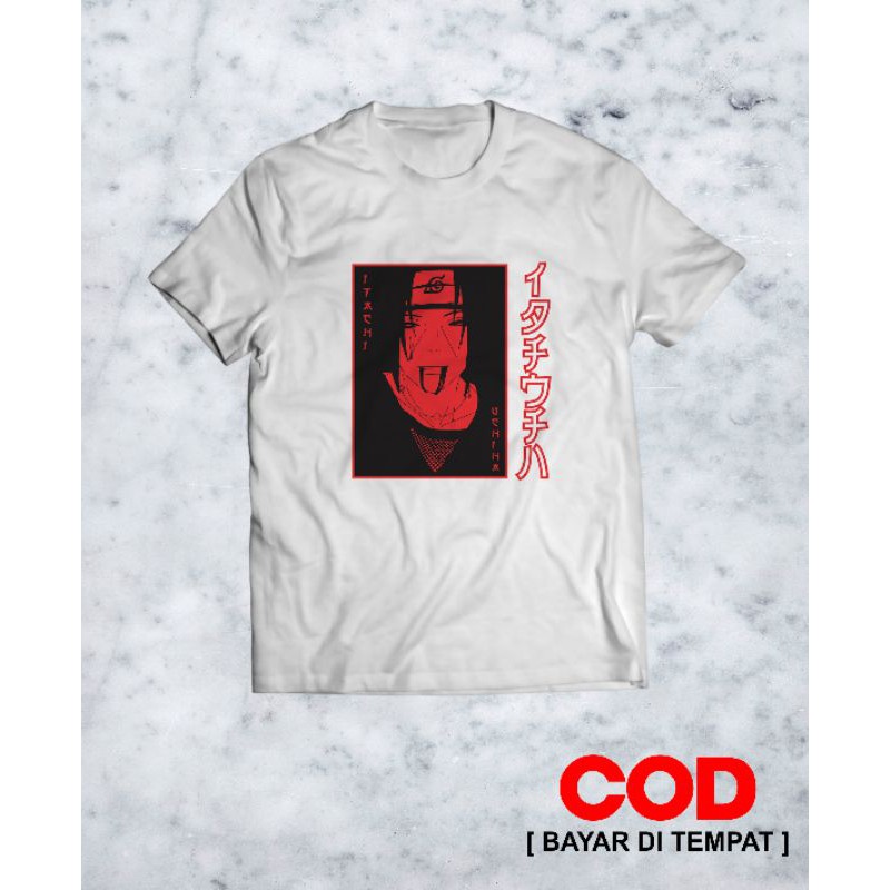 [ BAYAR DI TEMPAT ] KAOS ANIME ITACHI KAOS NARUTO KAOS DISTRO ITACHI KAOS UCHIHA