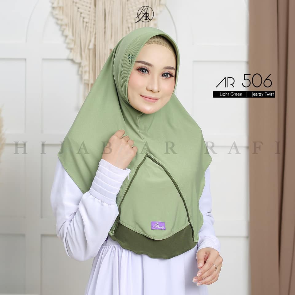 Hijab Arrafi Terbaru 2022 Ori | Jilbab Arrafi Terbaru 2021 Ori AR 506 | Hijab Arrafi Terbaru Jilbab Simple Hijab Daily by Ar Rafi | Kerudung Arafi Terbaru 2022 ORI-light green