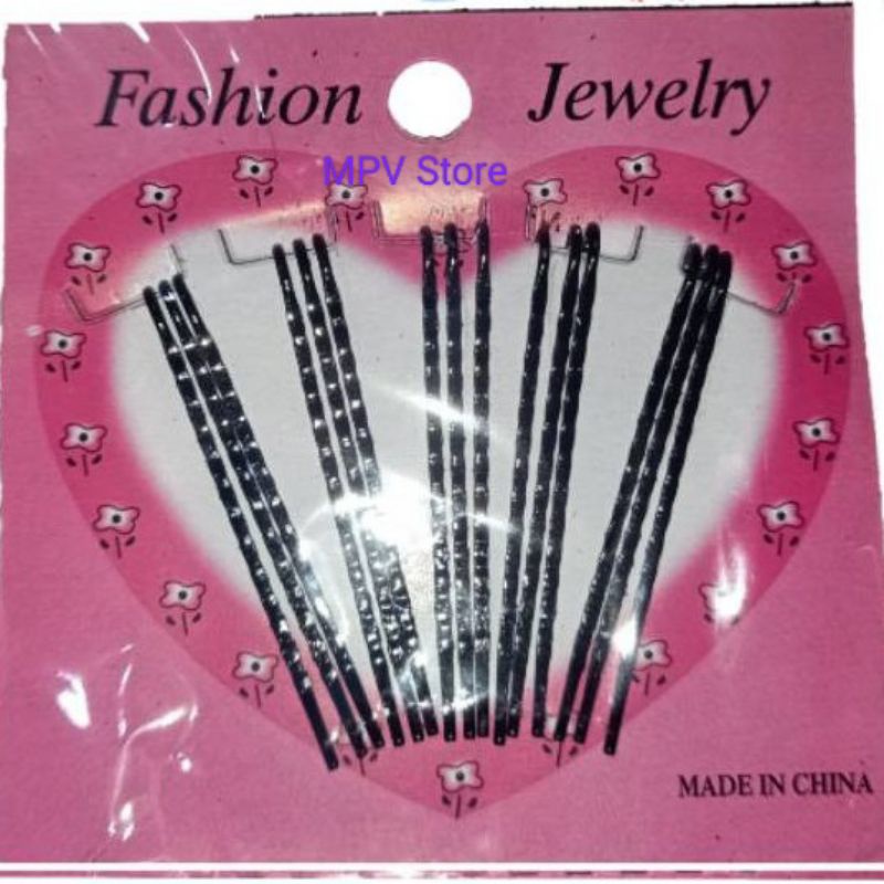 Jepit Rambut Lidi Isi 15Pcs Warna Hitam l Hair Pin