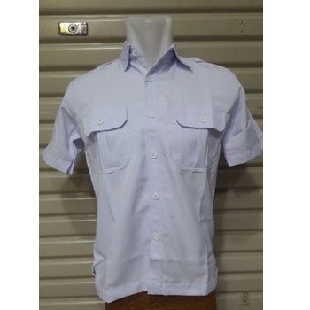 kemeja putih pangkat/ kemeja putih kantong dua/ kemeja putih pria/ PDH/ kemeja pilot