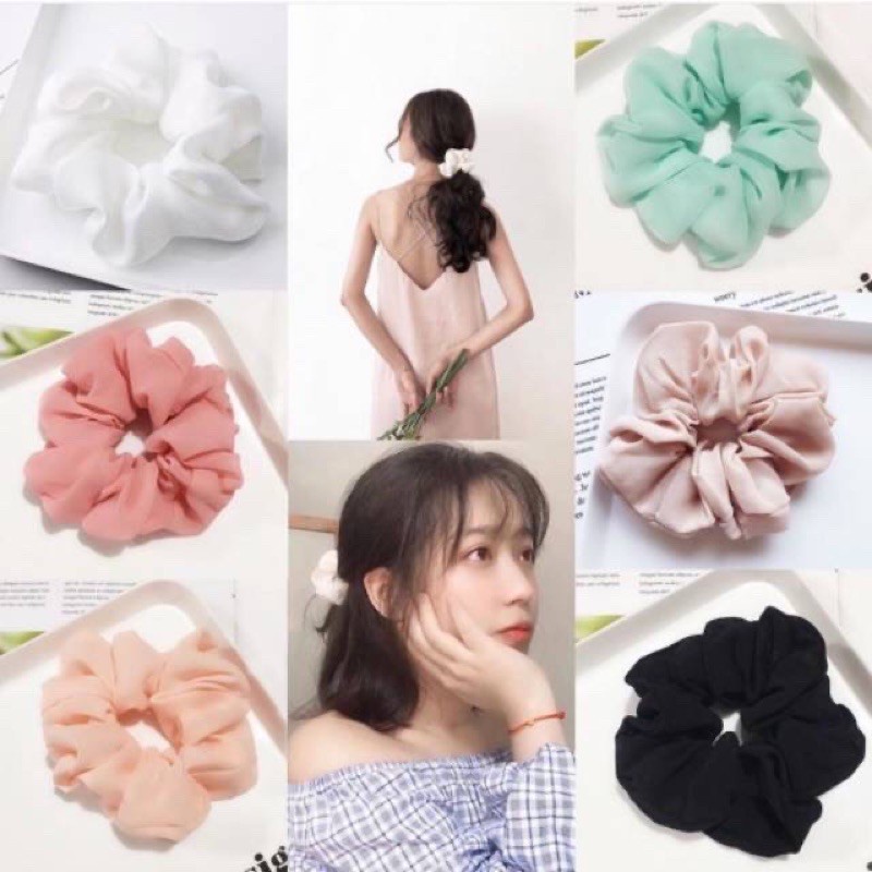 Hijab Promo Alisya Shawl Pashmina Diamond Signature / part 1 / Khayr Scarf-scrunchie 6 pcs