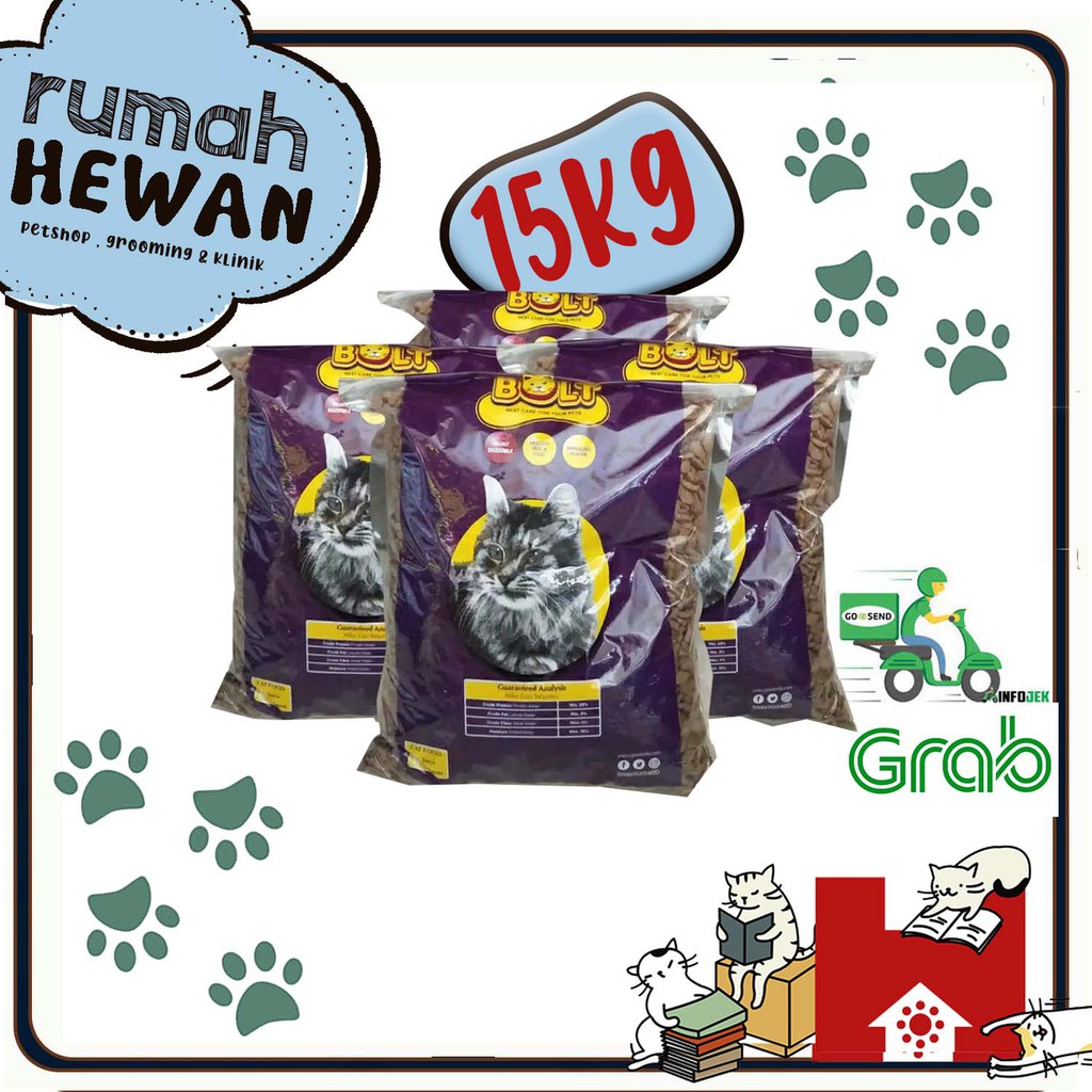 Bolt Repack Paket 15Kg - Makanan Kucing 15pcs