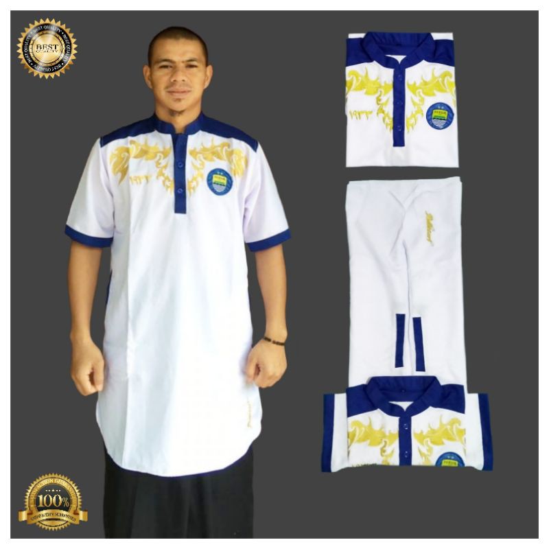 Gamis persib / Gamis muslim pria / Gamis pakistan persib / Koko pakistan / Koko persib muslim bordir terlaris