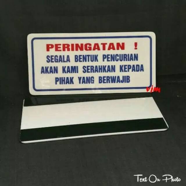 

Sign label acrylic papan peringatan 20 x9,5cm , papan peringatan akrilik