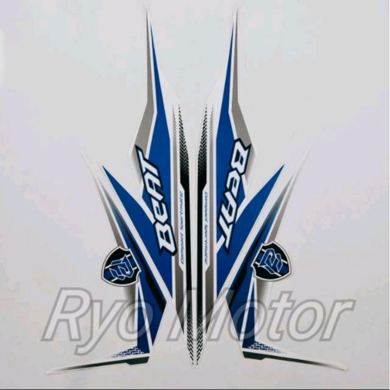 Striping Honda Beat FI Esp 2018 2019 Stiker body standar - Putih