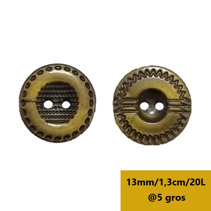 Kancing Baju ATG 13mm/1,3cm/20L @5 gros