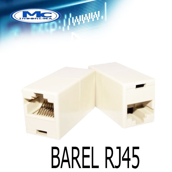 Barrel / Barel Konektor RJ45 / Penyambung Dua Konektor RJ 45 UTP LAN