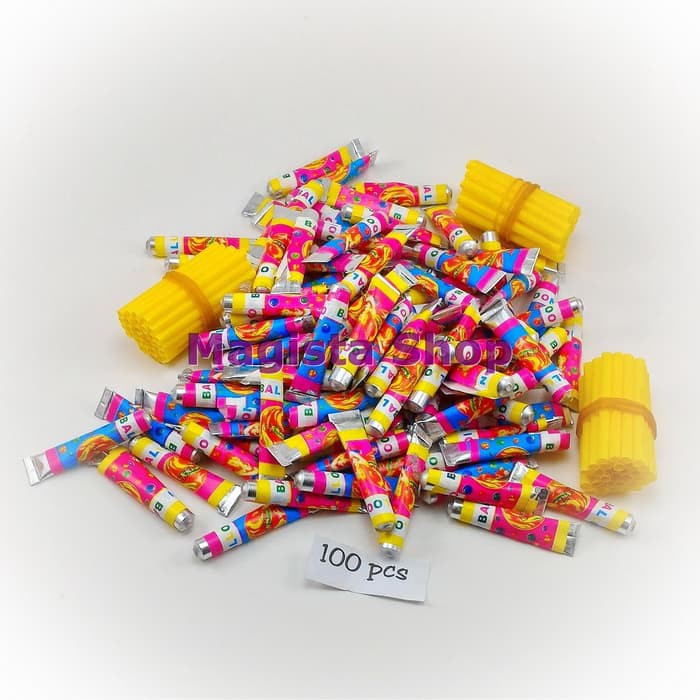 Balon tiup / plembungan isi 100 mainan jadul 90an