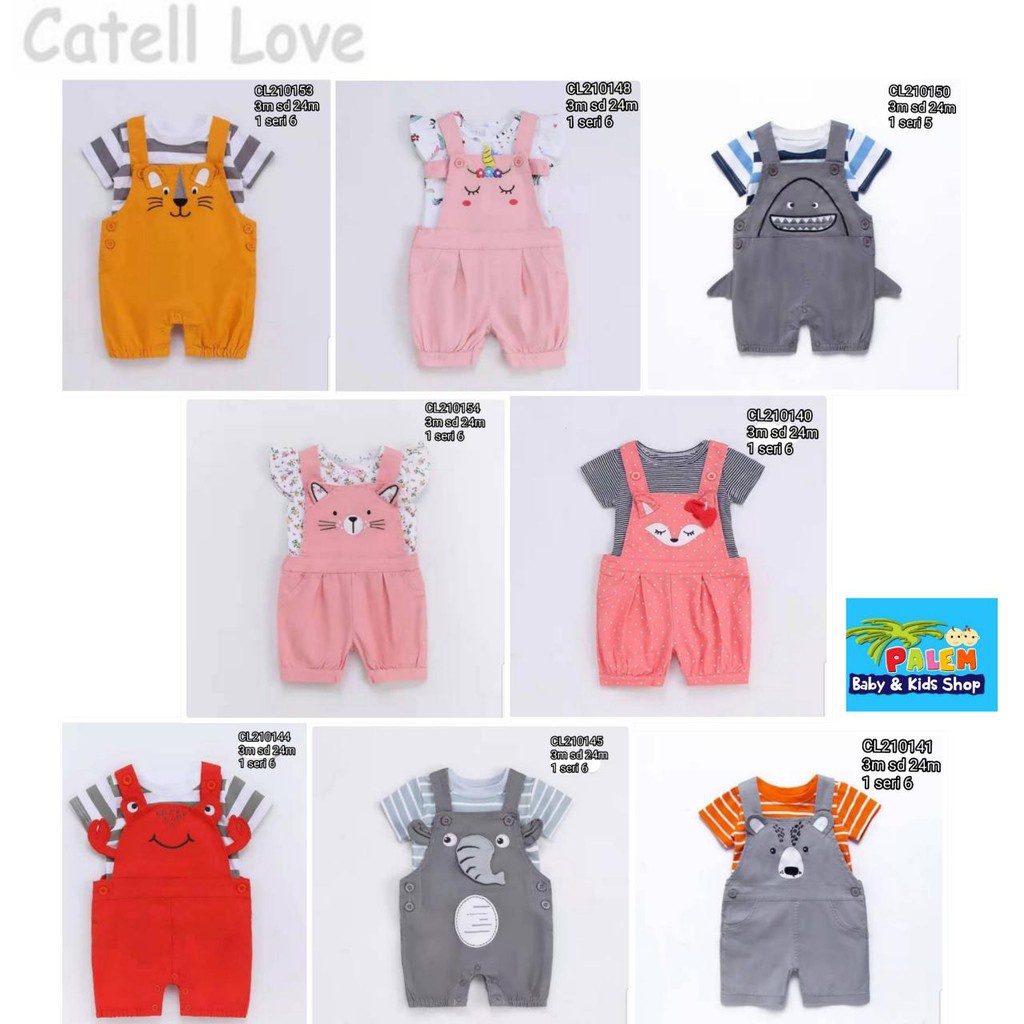 Catell Love Baju Bayi Boy&amp;Girl/setelan baju kodok