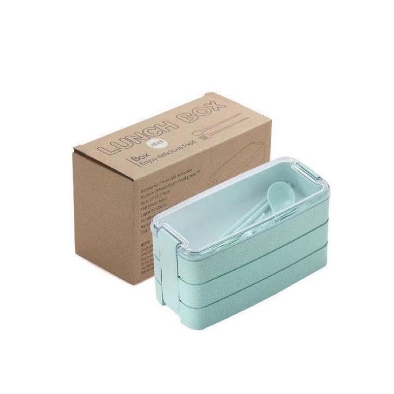 tempat bekal lunch box 3 susun kotak bekal pipih high quality warna 3 tingkat box bekal