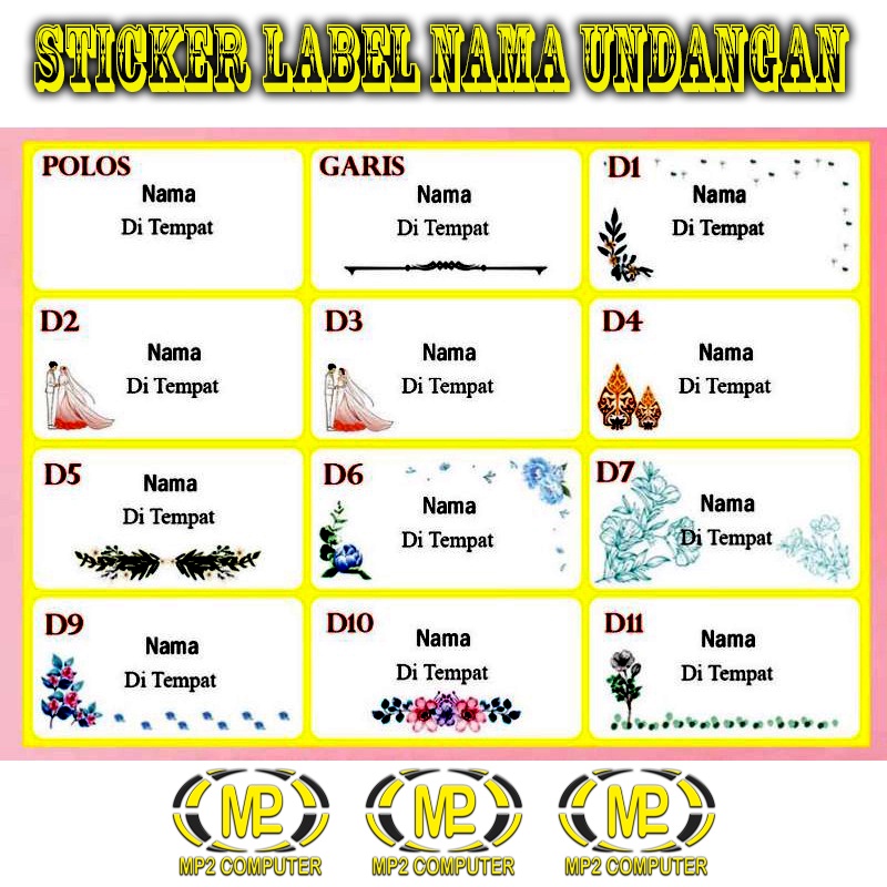 

Cetak Stiker Label Nama Undangan