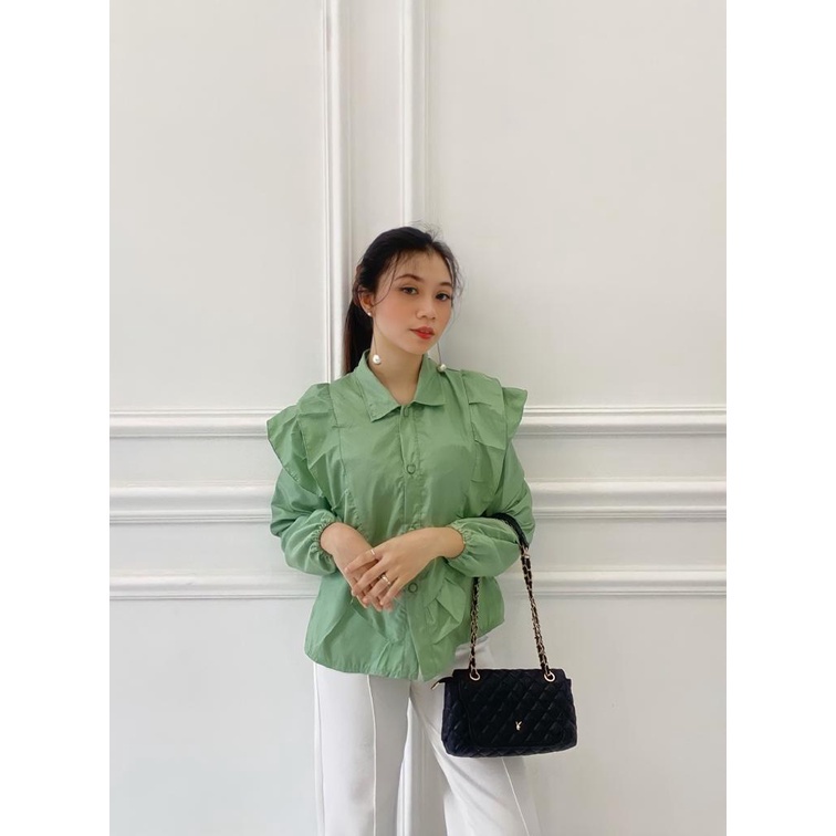 BEFAST - ZRD OOTD Blouse ITSUKA / LELANA TOP BLOUSE / Blouse Wanita Terbaru 2022 / Pakaian Blus Premium / Atasan Lengan Panjang / Blouse Casual Wanita / Fashion Wanita Remaja Kekinian / Terbaru 2022 / Termurah / Blouse Polos Formal