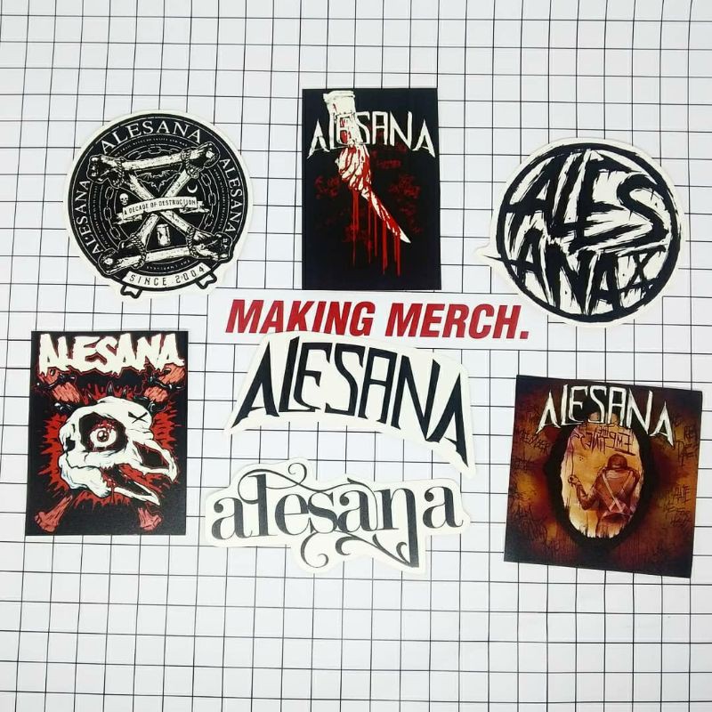 thumbnail interactive-video image 1 of Alesana Band Logo Vinyl Sticker – 3M Permanent Vinyl For Car Bumper, Window, Laptop, USA Made 1 of 5