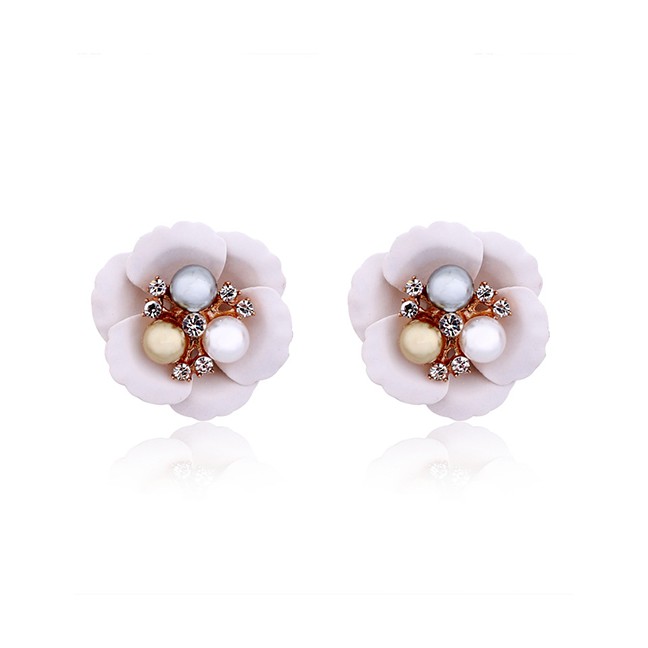 LRC Anting Tusuk Fashion Resin Flower Earrings F6396X