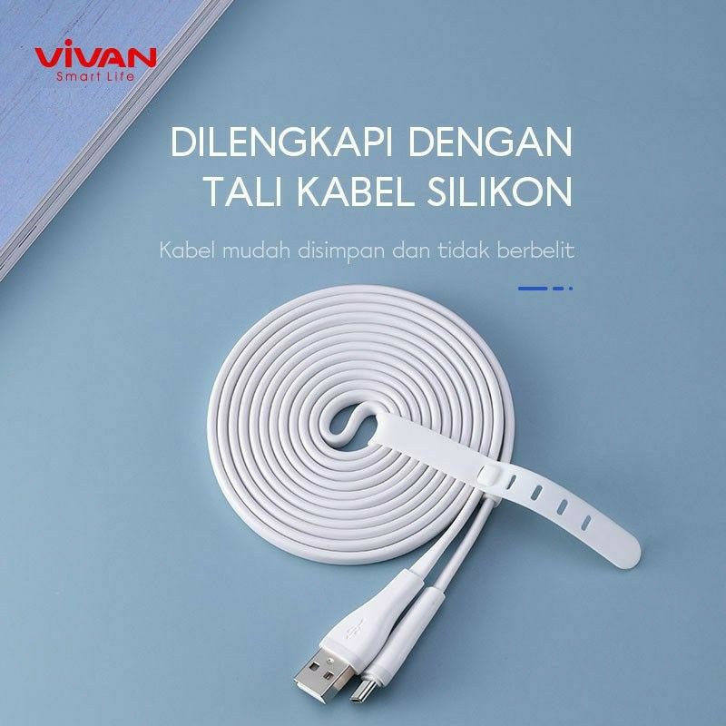 Kabel Data Vivan SC200S 2.4A Kabel Data Type C 200Cm Original