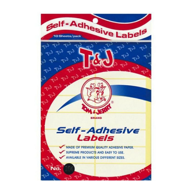 

STICKER TOM & JERRY 104 LABEL T&J 104