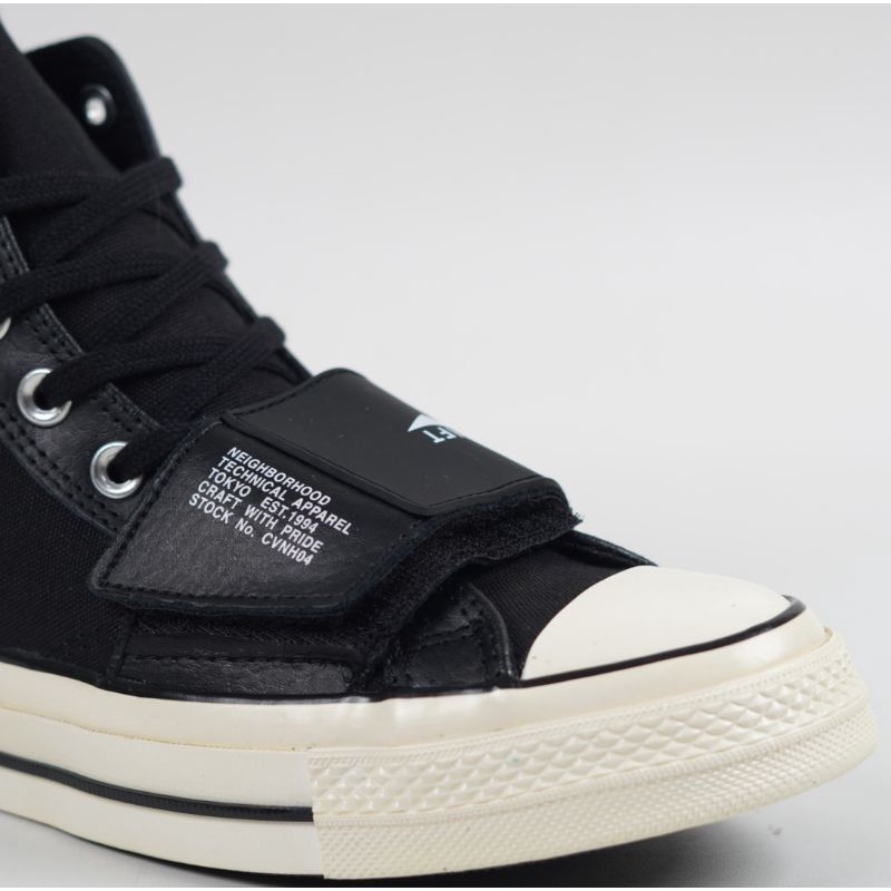 Sepatu Nieghborhood X Converse Chuck Taylor 70s Hi Black White