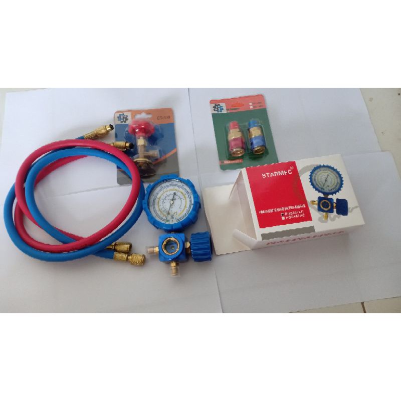 PAKET ISI Pr3on MOBIL TANPA Pr3on-SELANG R22-QC-MANIFOL 466 SIGH GLASS-CAN TAP 339