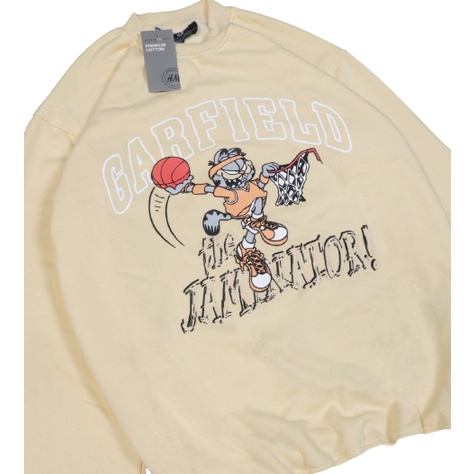 Jaket Sweater Crewneck GARFIELD BASEBALL – Fashion Trendy Casual Unisex Good Brand Quality 99% Realpict