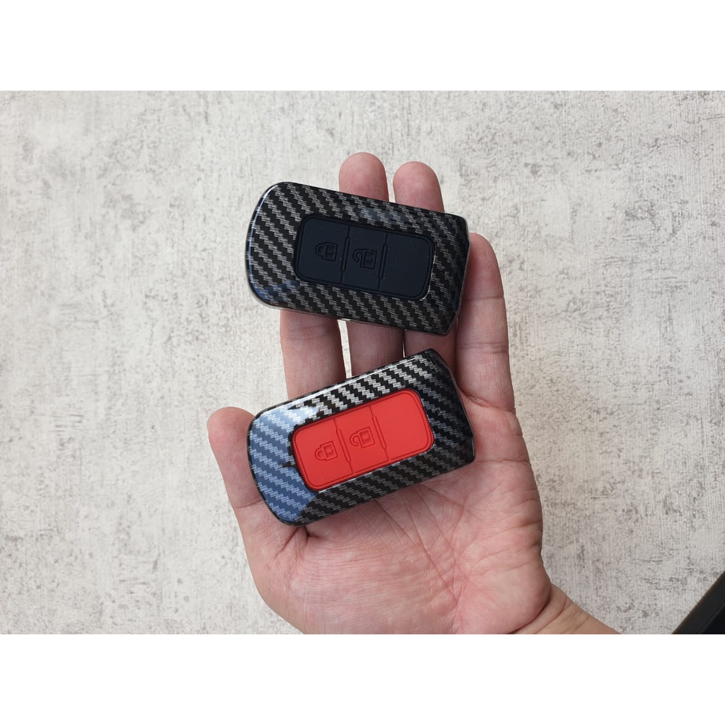 Casing Kunci Carbon Mitsubishi All New Pajero Sport Key Case Cover