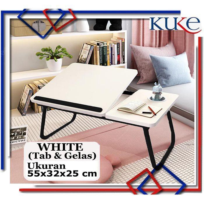 KUKE KLS-808 Meja Lipat Laptop /Meja laptop lipat/Oxy Folding Table - Putih