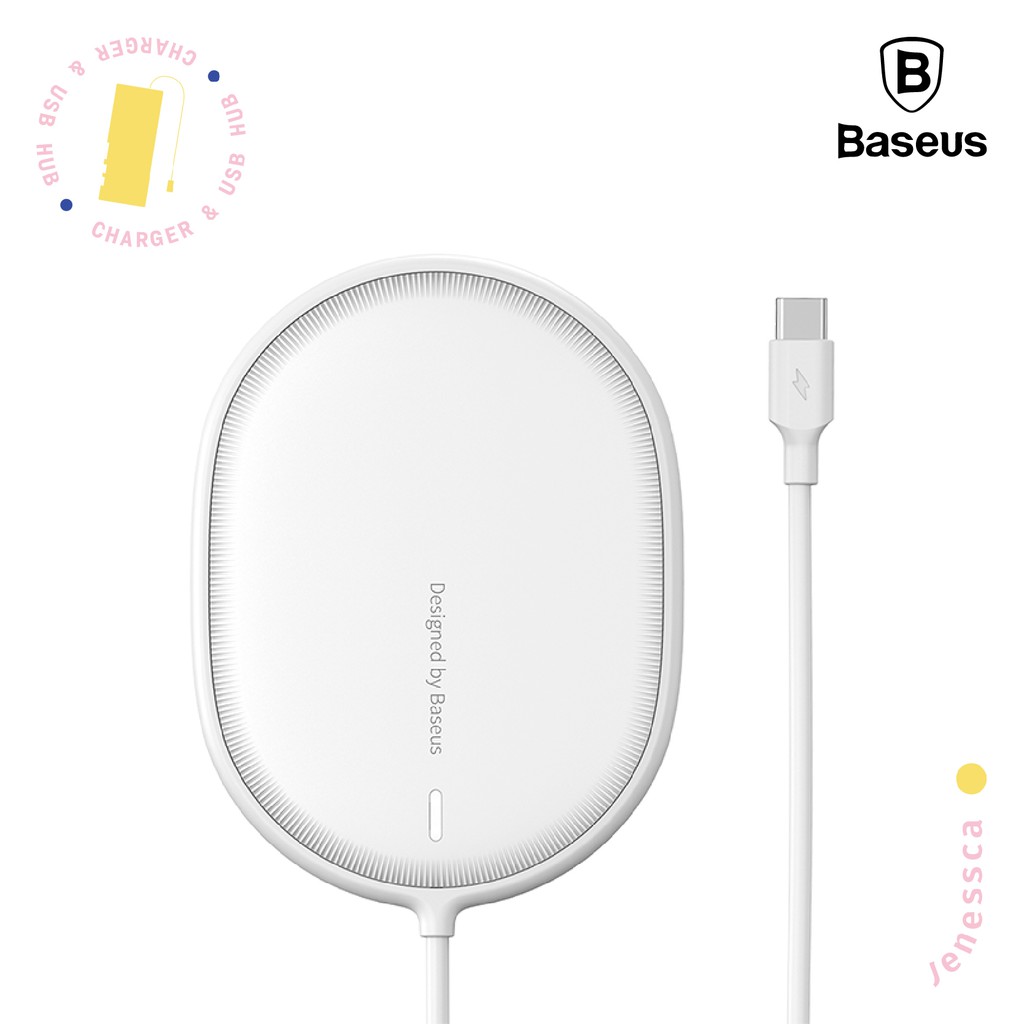 Baseus Magnetic 15W Wireless Charger untuk iPhone 12 /13 Series Light Magnetic