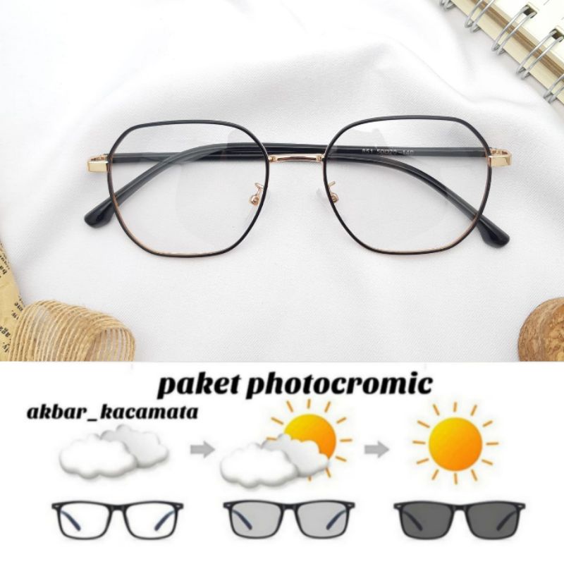 KACAMATA851 POTOCROMIC kacamata prame wanita