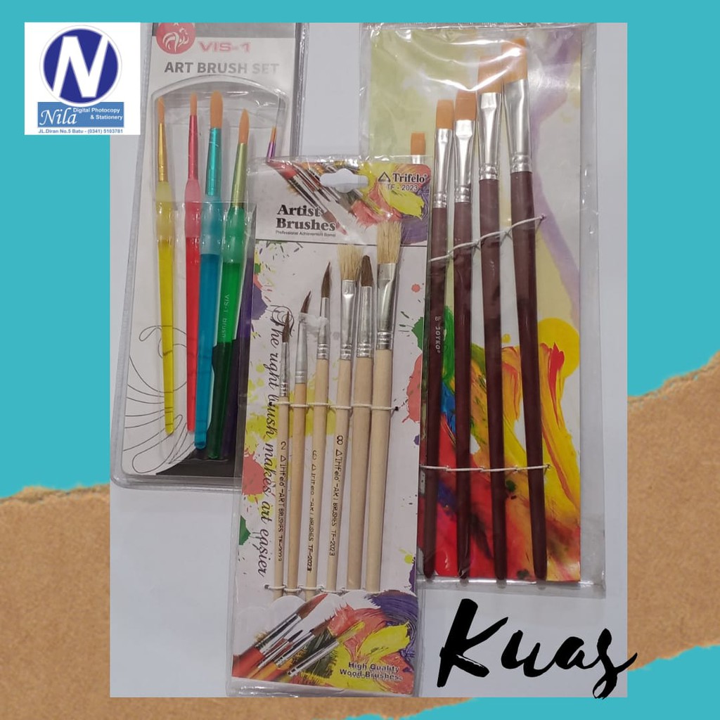

KUAS LUKIS WARNA SATU PAKET - HIGH QUALITY