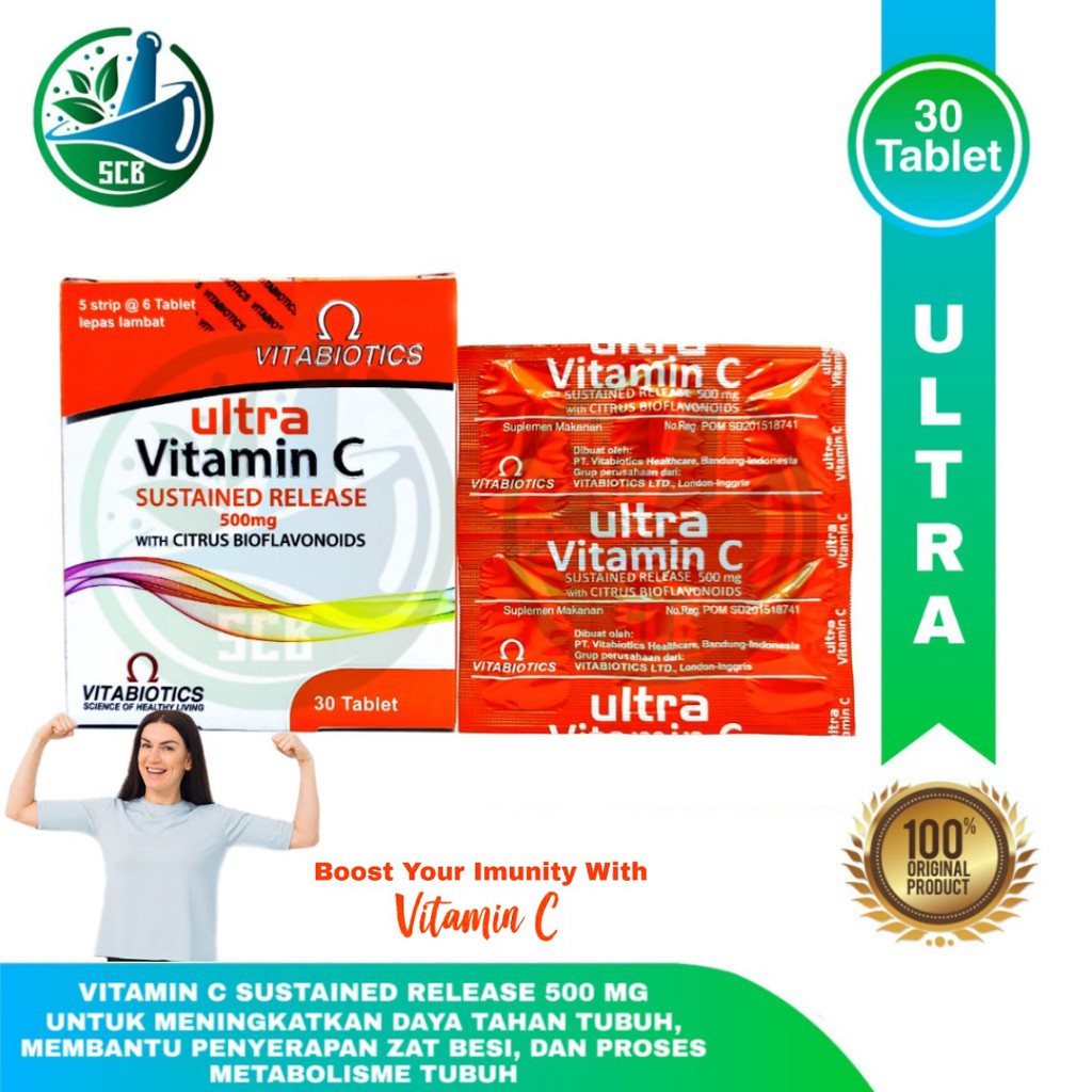 Vitabiotics Ultra Vitamin C 500mg - Isi 30 Tablet