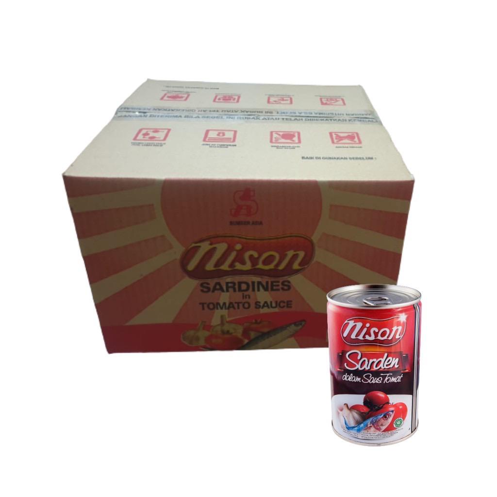 Nison Sardine in Tomato Sauce 155gr &amp; 425 gr seafood kaleng