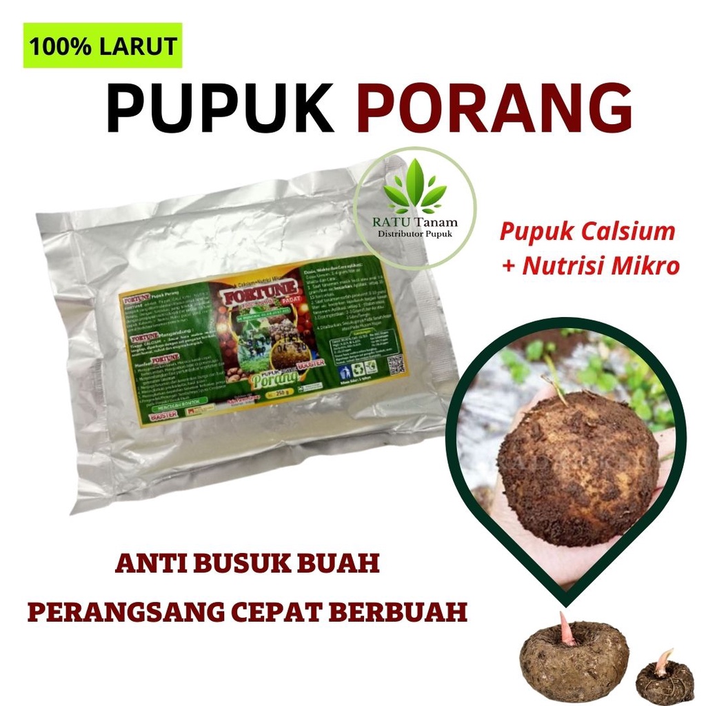 PUPUK PORANG PEMBESAR UMBI, Pupuk Booster Umbi Porang, Pupuk FORTUNE Padat Porang Agar Cepat Tumbuh 