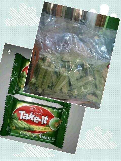 delfi take it utuh cokelat dan patahan greentea 500gram