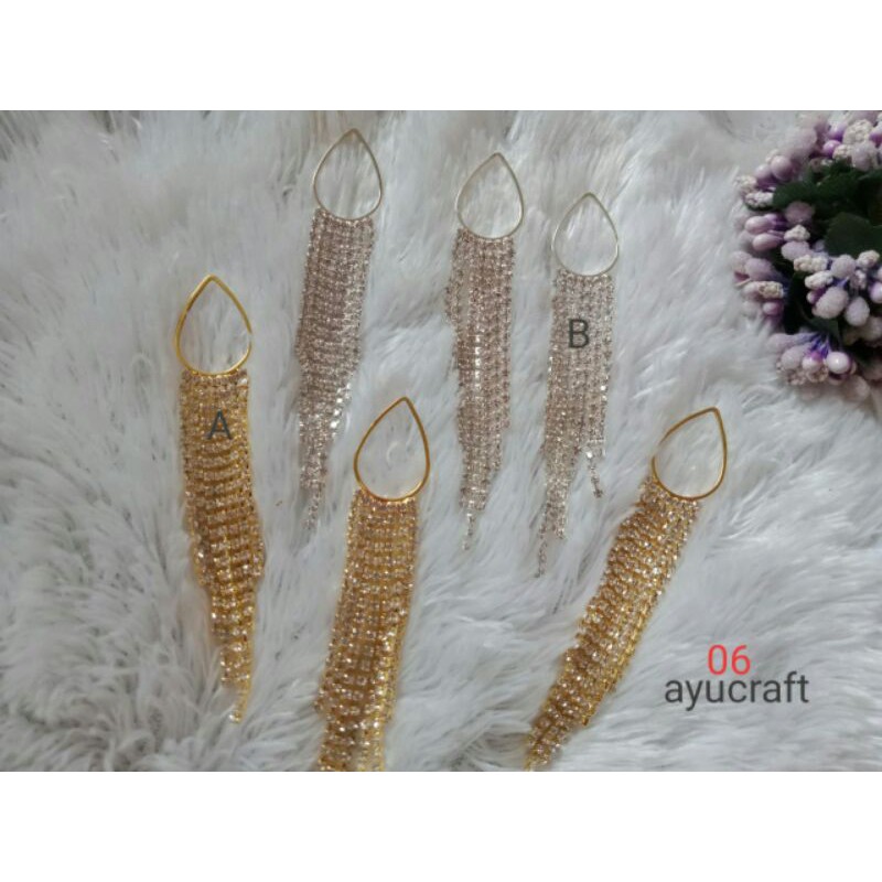 bahan juntai bros/anting 1pcs/6pcs