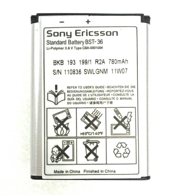 Battery Batre Baterai BST-36 Bst 36 bst36 Sony Ericsson