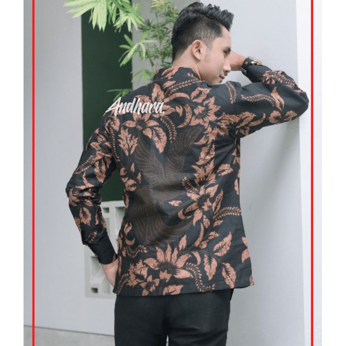 Kemeja Batik Pria Lengan Panjang Modern BAju Batik Pria Lengan Panjang SEKARMANUK 48