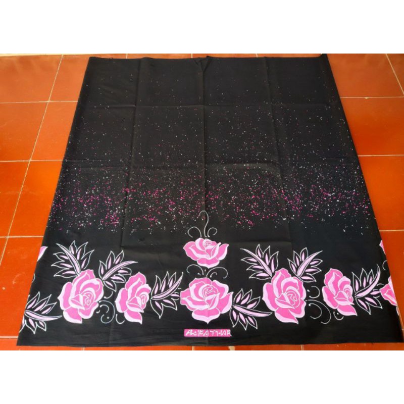 Sarung batik Lukis BUNGA MAWAR MERAH (al fathar)