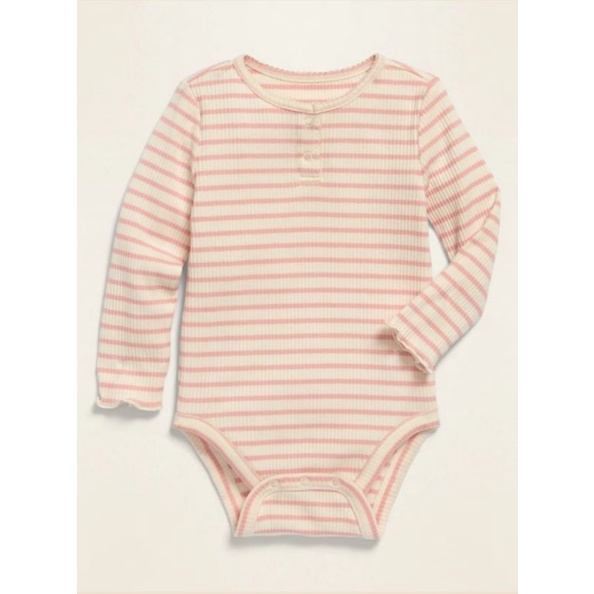 oldnvy anak bayi bodysuit-Strip pink tgn pjg