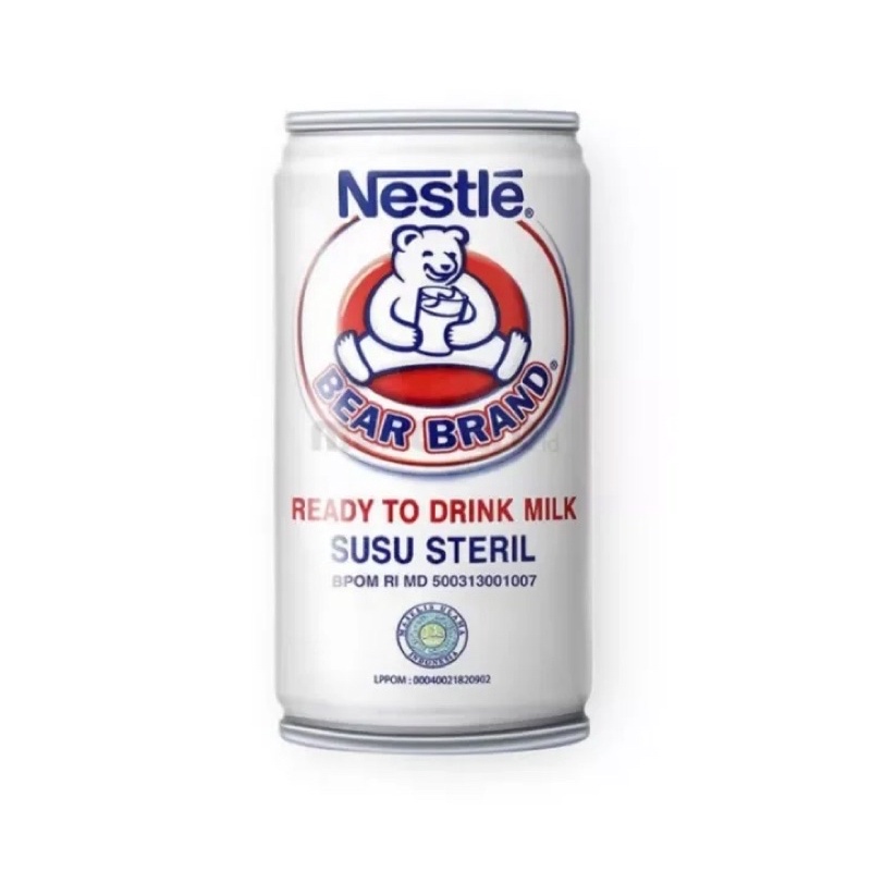 SUSU BEAR BRAND Milk - Susu Steril Kaleng Beruang Satuan Nestle 189 ML