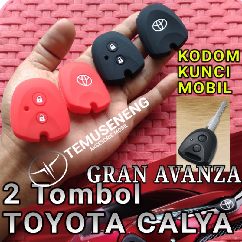 Kondom Kunci Mobil Cover Sarung Casing Remot Mobil Toyota Calya Gran Avanza 2 Tombol