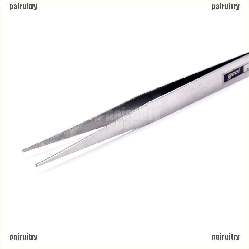 2 Pcs Pinset Pick Bulu Mata Bahan Stainless Steel Untuk Nail Art