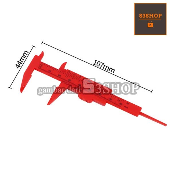 Jangka Sorong Mini Sigmat Vernier Plastic 0-80mm Caliper