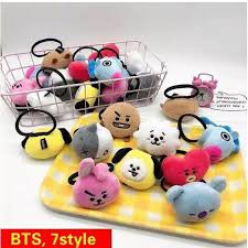 IKAT RAMBUT KOREA BONEKA BTS / TALI RAMBUT KARET RAMBUT BT21 / IKAT RAMBUT JEPIT RAMBUT BTS