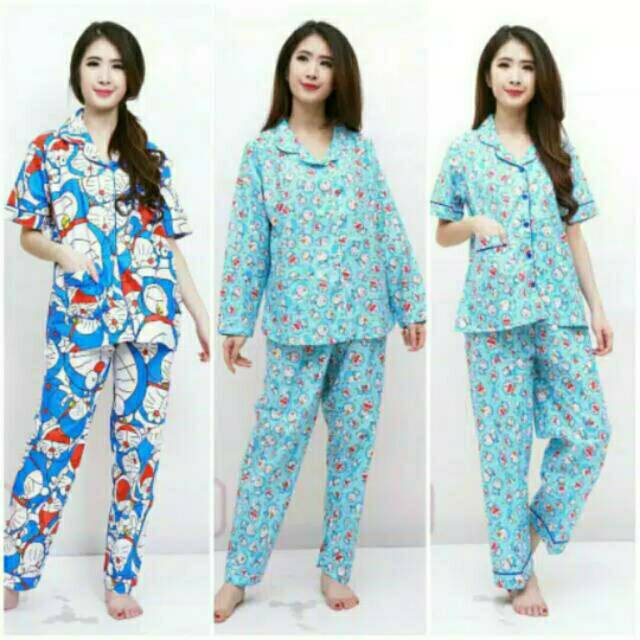 Piyama doraemon baju tidur dewasa
