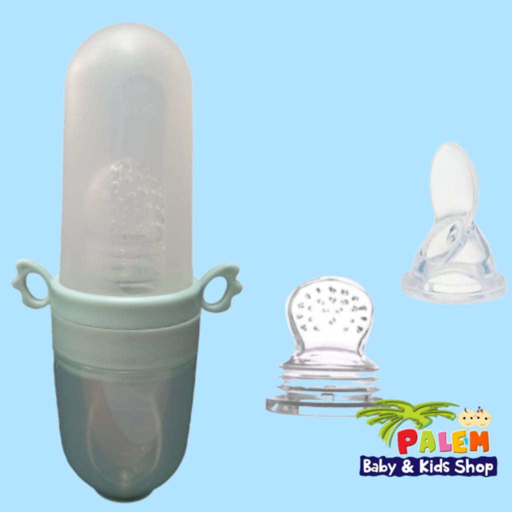 Food Feeder 2in1 silicone squezee /Alat Mpasi Bayi