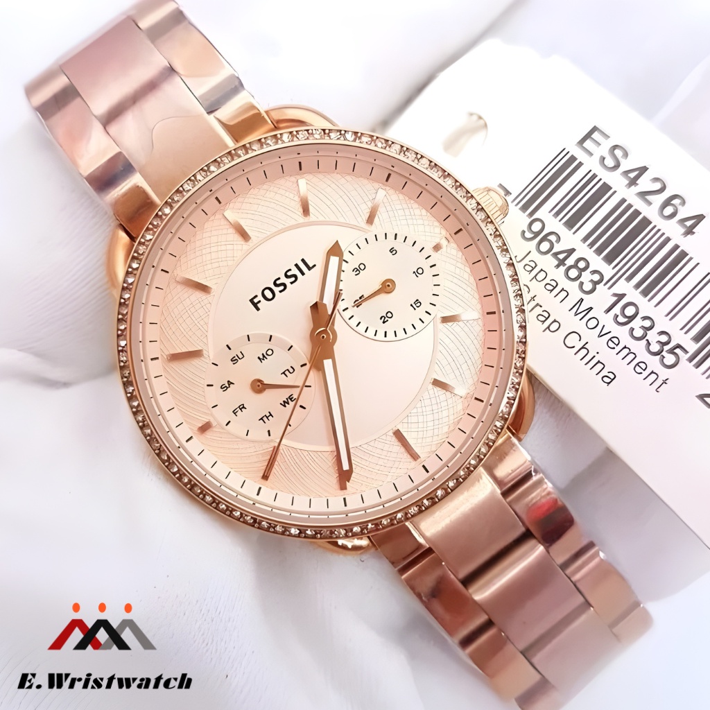 Jam Tangan Wanita ES4264 Tailor Biege Dial Rosegold