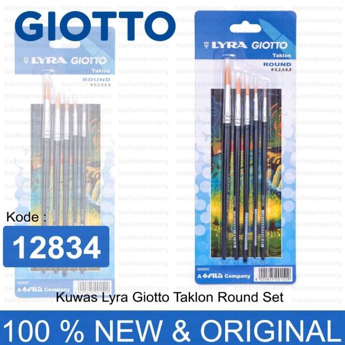 

PROMO Kuas / kuwas Lyra Giotto Taklon Round Set